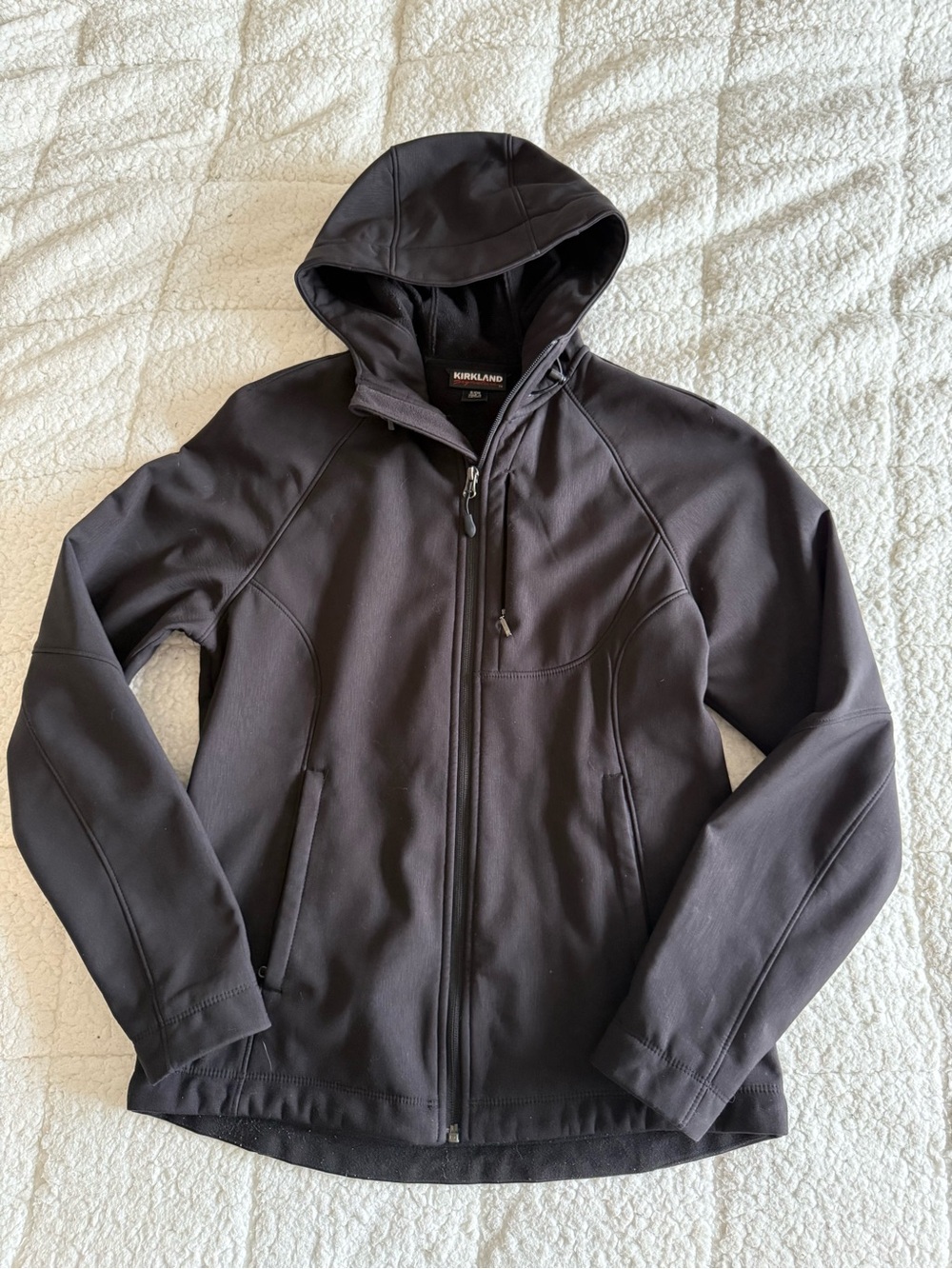 Kirkland Signature Men's Charcoal Gray Hooded Utility Jacket